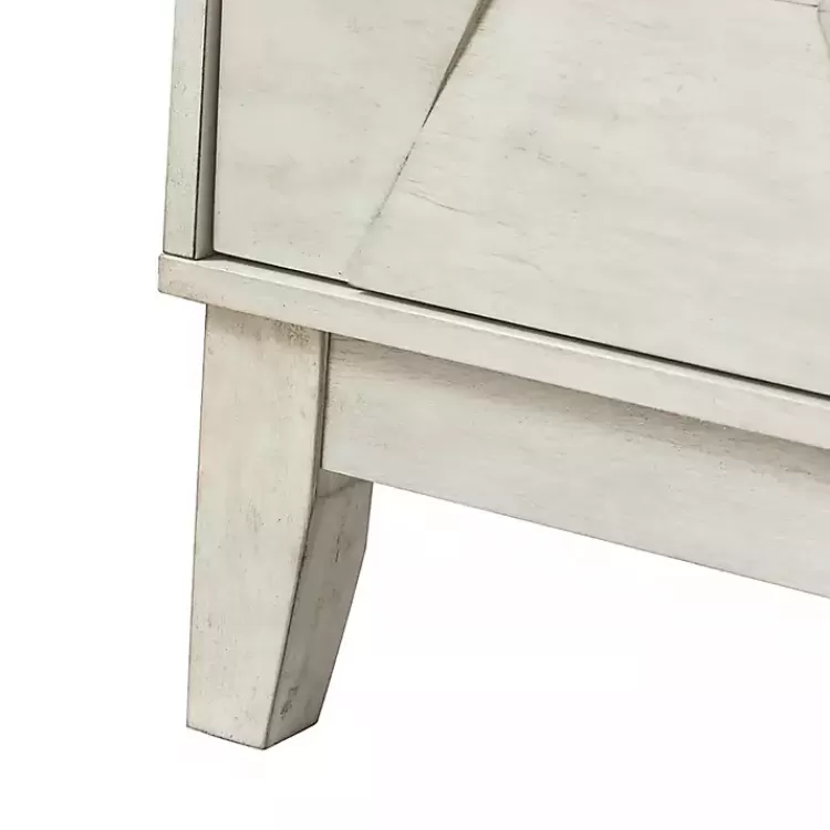 white_wood_geometric_door_cabinet_10.webp Wood Geometric 4-Door Cabinet>Kirklands Home Online