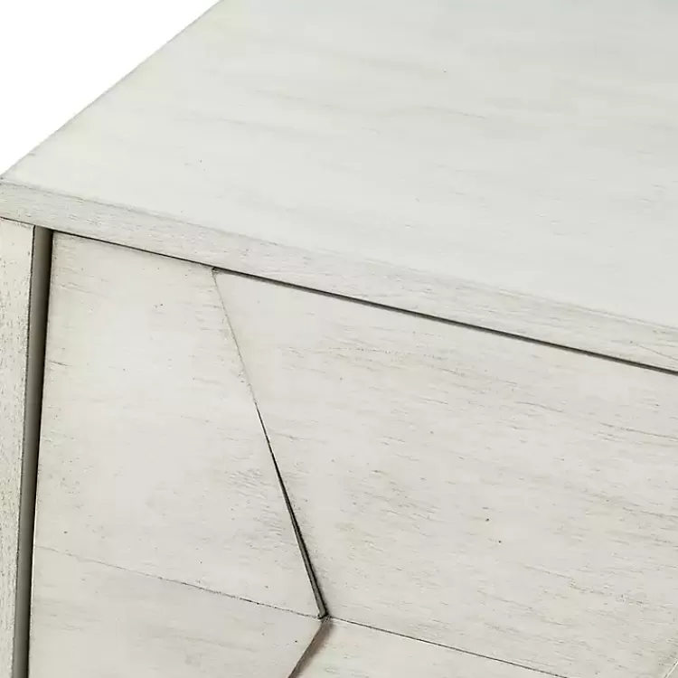 white_wood_geometric_door_cabinet_7.webp Wood Geometric 4-Door Cabinet>Kirklands Home Online