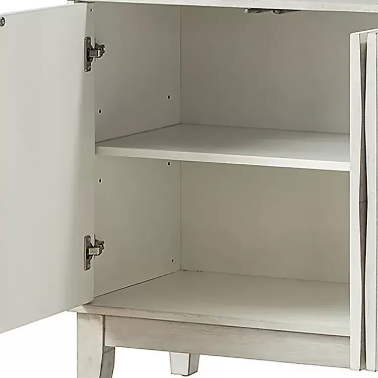 white_wood_geometric_door_cabinet_8.webp Wood Geometric 4-Door Cabinet>Kirklands Home Online