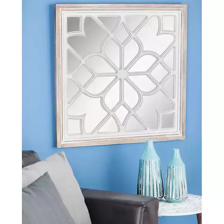 white_wood_lattice_overlay_mirror_2.webp White Wood Lattice Overlay Mirror>Kirklands Home Best