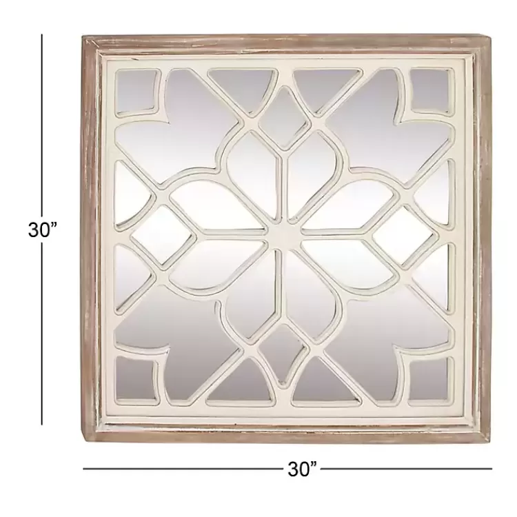white_wood_lattice_overlay_mirror_7.webp White Wood Lattice Overlay Mirror>Kirklands Home Best