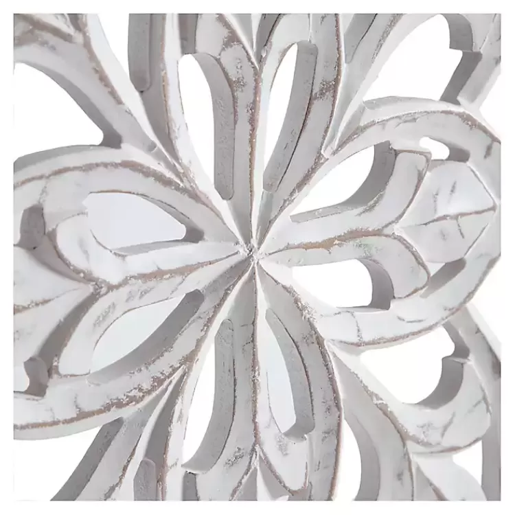 white_wood_medallion_august_wall_plaque_5.webp Wood Medallion August Wall Plaque>Kirklands Home Outlet