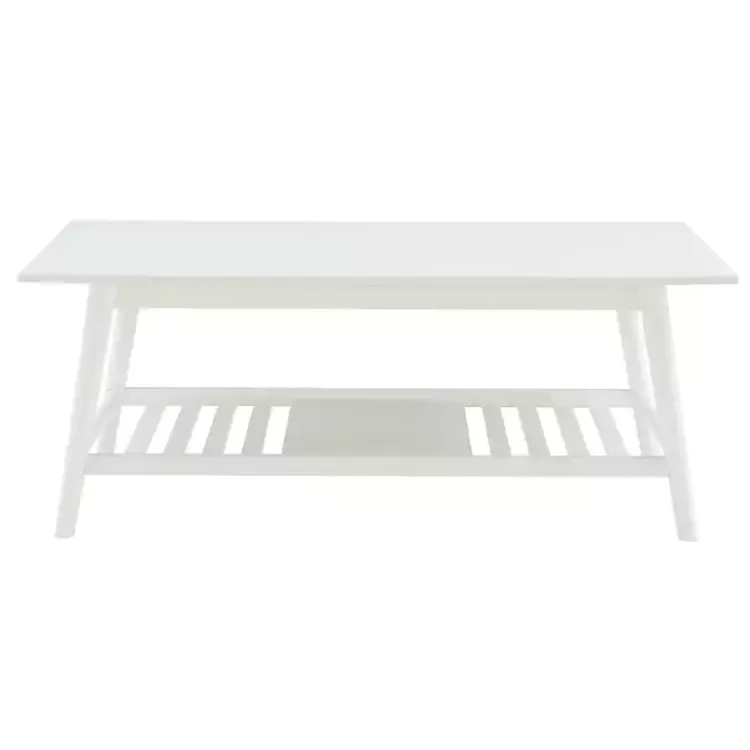 White Wood Midcentury Coffee Table>Kirklands Home Cheap