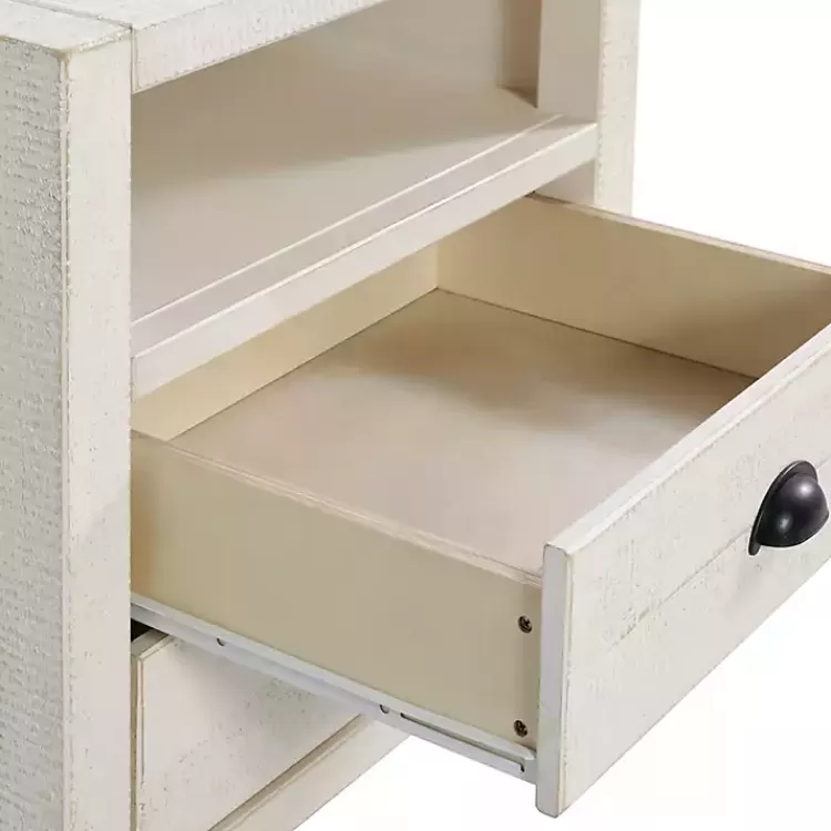 white_wood_open_shelf_nightstand_4.webp Wood Open Shelf Nightstand>Kirklands Home Cheap