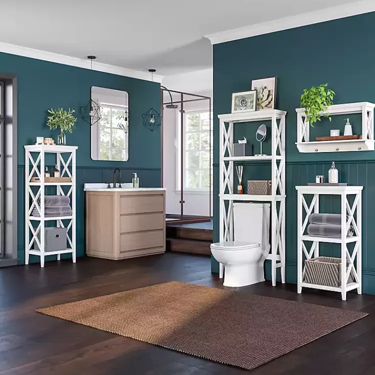 white_wood_overtoilet_tier_shelf_5.webp Wood Over-Toilet 3-Tier Shelf>Kirklands Home Cheap