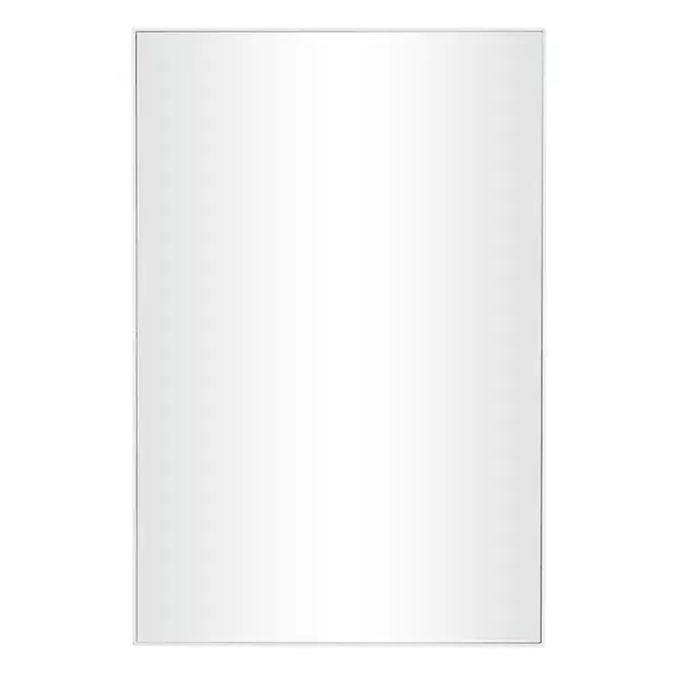 White Wood Rectangular Wall Mirror, 24x36 in.>Kirklands Home Fashion