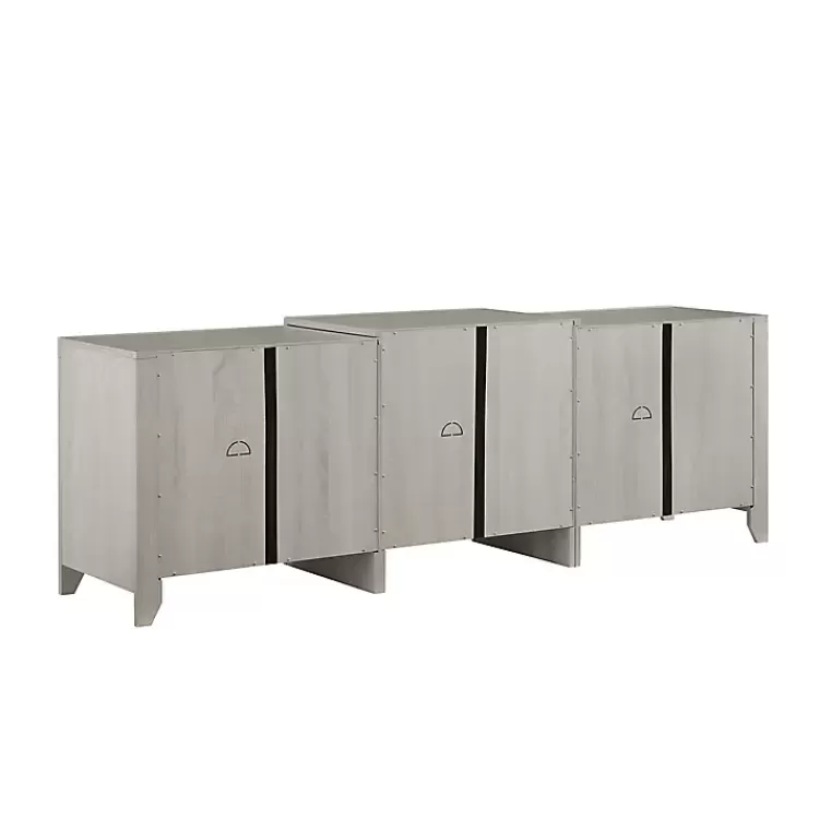 white_wood_shelf_media_cabinet_2.webp Wood 6-Shelf Media Cabinet>Kirklands Home Outlet