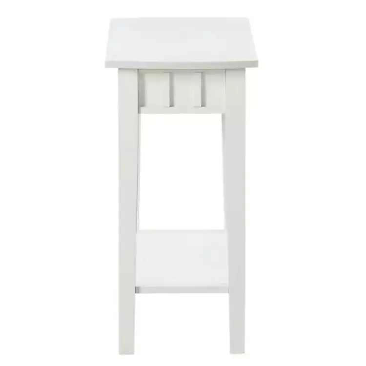 white_wood_slat_accent_table_2.webp Wood Slat Accent Table>Kirklands Home Shop