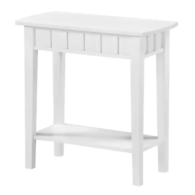 white_wood_slat_accent_table_5.webp Wood Slat Accent Table>Kirklands Home Shop