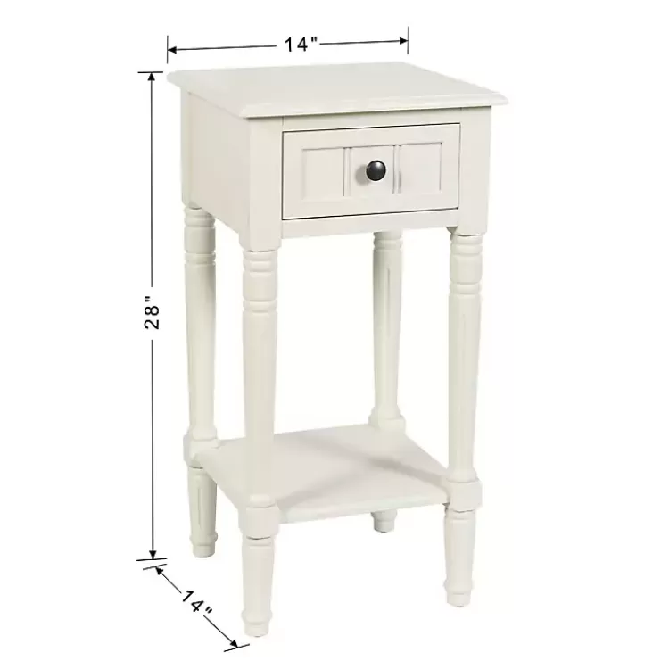 white_wood_square_hampton_accent_table_7.webp Wood Square Hampton Accent Table>Kirklands Home Outlet