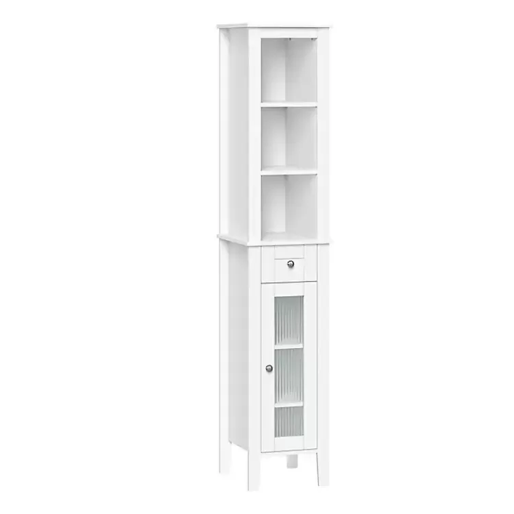 Wood Tall Single Pane Glass Door Cabinet>Kirklands Home Online