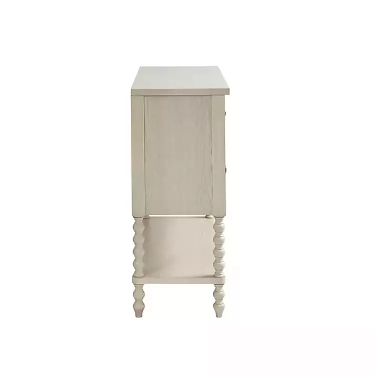 white_wood_turned_legs_drawer_chest_3.webp Wood Turned Legs 2-Drawer Chest>Kirklands Home Sale