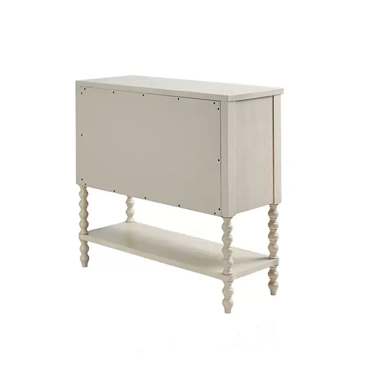 white_wood_turned_legs_drawer_chest_4.webp Wood Turned Legs 2-Drawer Chest>Kirklands Home Sale