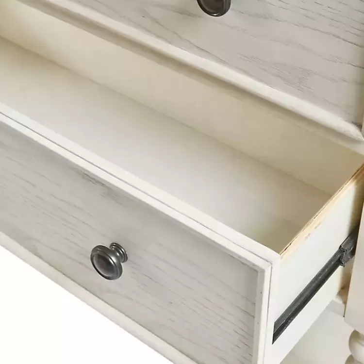 white_wood_turned_legs_drawer_chest_5.webp Wood Turned Legs 2-Drawer Chest>Kirklands Home Sale
