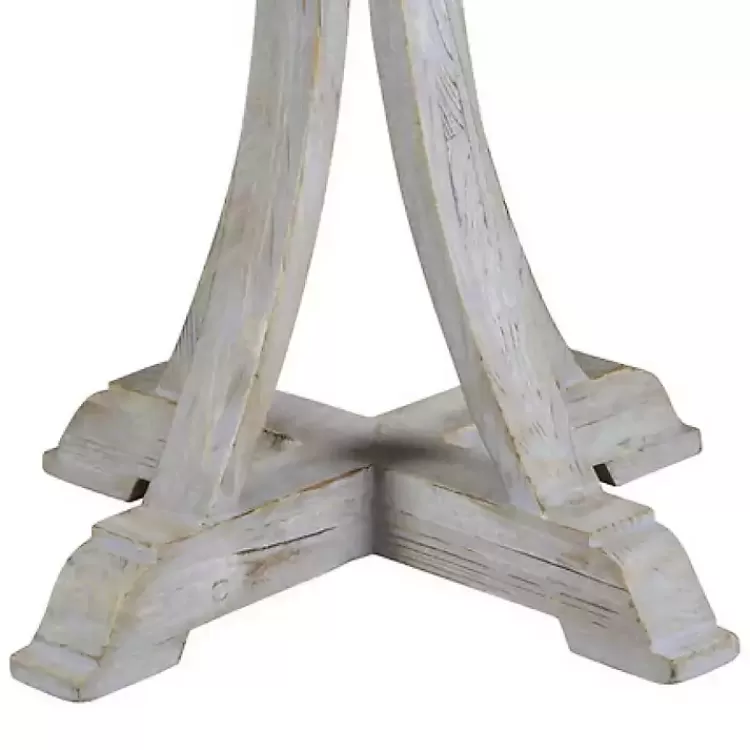 white_wooden_arched_base_round_top_accent_table_2.webp Wooden Arched Base Round Top Accent Table>Kirklands Home Cheap
