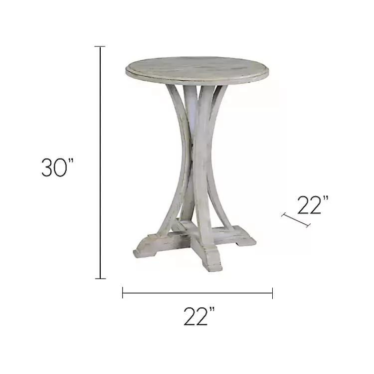 white_wooden_arched_base_round_top_accent_table_3.webp Wooden Arched Base Round Top Accent Table>Kirklands Home Cheap