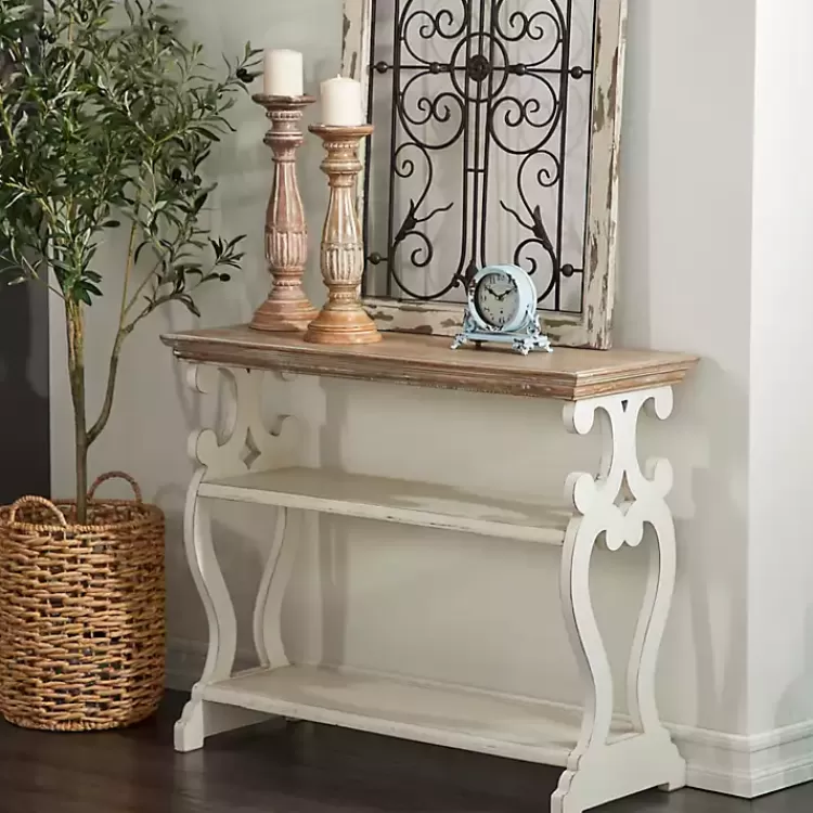 Wooden 2-Shelf Console Table>Kirklands Home Discount