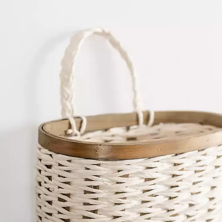 white_woven_wall_pocket_2.webp Woven Wall Pocket>Kirklands Home Best