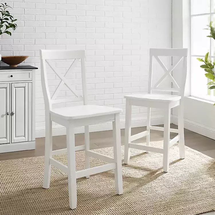 white_xback_farmhouse_counter_stools_set_of__4.webp X-Back Farmhouse Counter Stools, Set of 2>Kirklands Home Store