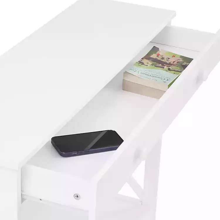 white_xframe_shelf_console_table_3.webp X-Frame 2-Shelf Console Table>Kirklands Home Online