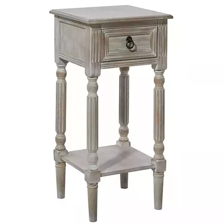 Whitewash Distressed Wood Accent Table>Kirklands Home Flash Sale