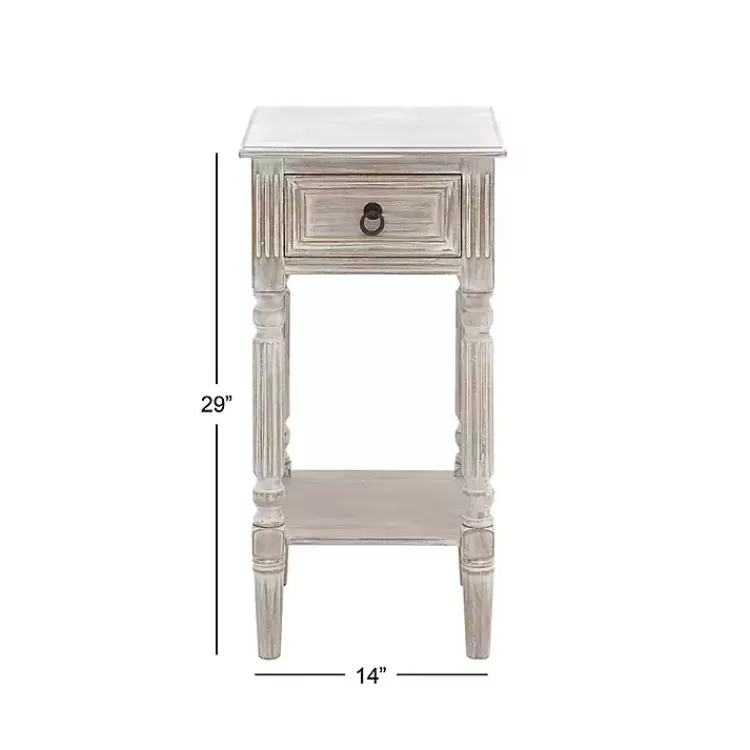 whitewash_distressed_wood_accent_table_3.webp Whitewash Distressed Wood Accent Table>Kirklands Home Flash Sale