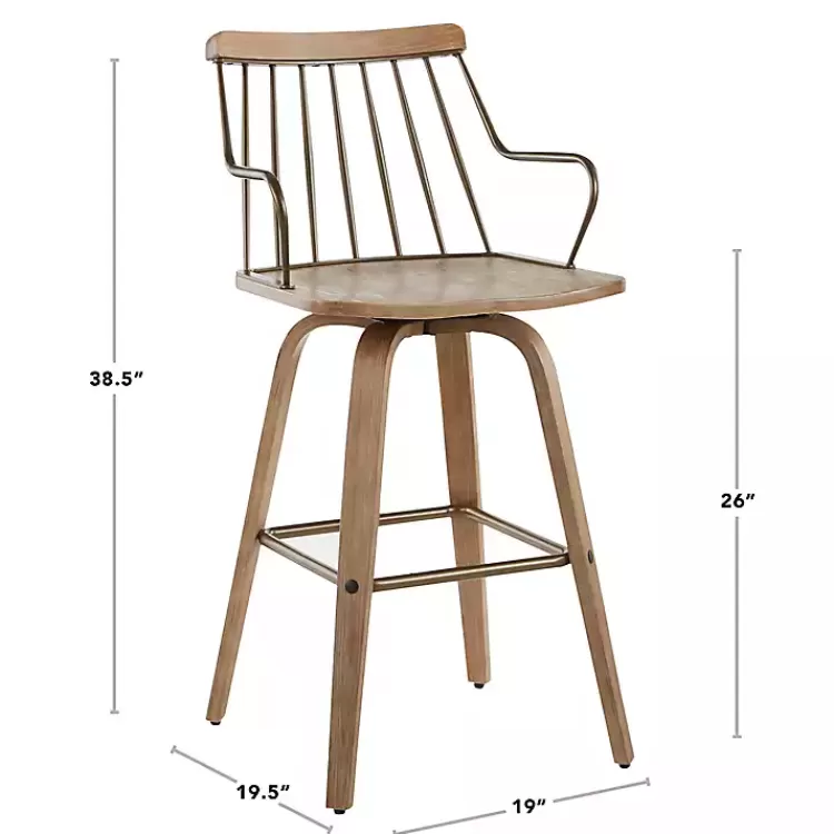 whitewash_poplar_wood_swivel_counter_stool_7.webp Whitewash Poplar Wood Swivel Counter Stool>Kirklands Home Store