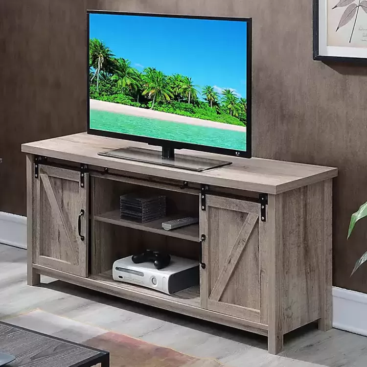 wash Russ Barn Door Media Cabinet>Kirklands Home Shop