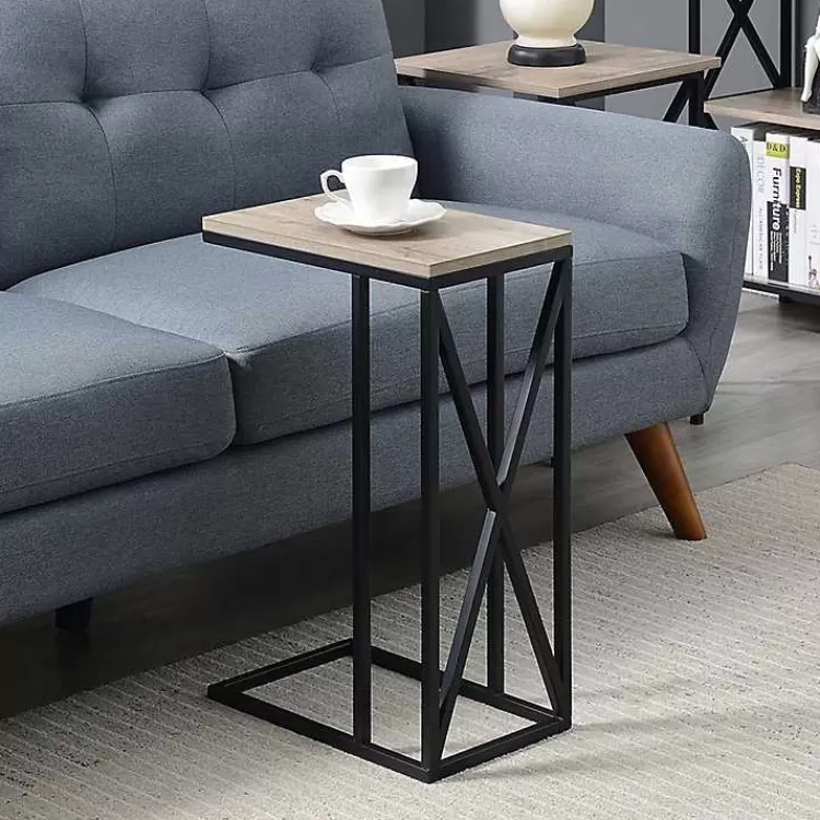 Whitewash Tucson C-Table>Kirklands Home Clearance