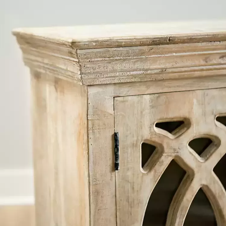 washed Arched Wooden Cabinet>Kirklands Home Flash Sale