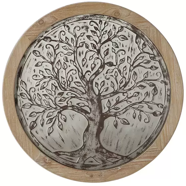 Whitewashed Bronze Tree Framed Wall Plaque>Kirklands Home Shop