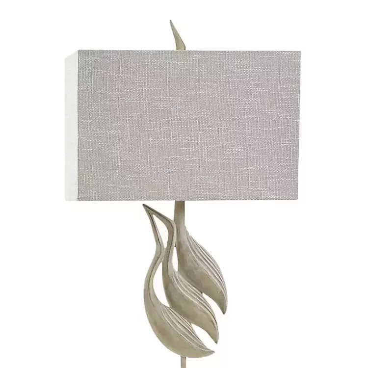 Whitewashed Carved Egrets Floor Lamp>Kirklands Home Sale