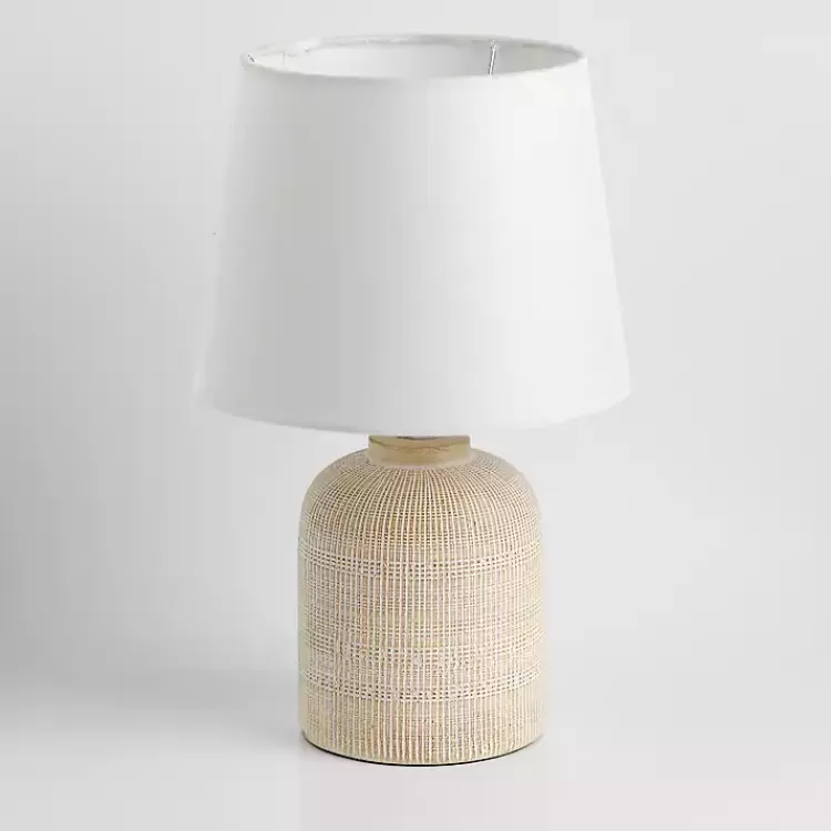 washed Carved Grid Table Lamp>Kirklands Home Outlet