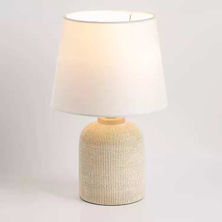 washed Carved Grid Table Lamp>Kirklands Home Outlet