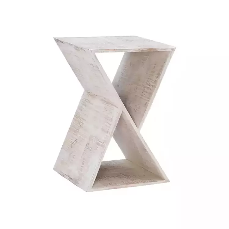 washed Mango Wood Hourglass Accent Table>Kirklands Home Hot