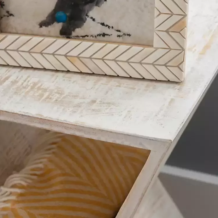 whitewashed_mango_wood_hourglass_accent_table_2.webp washed Mango Wood Hourglass Accent Table>Kirklands Home Hot