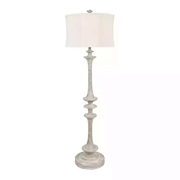 Whitewashed Spindle Floor Lamp>Kirklands Home New