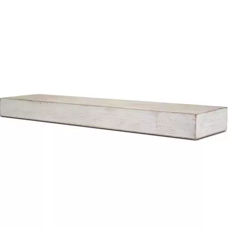 Whitewashed Wood Floating Shelf, 36 in.>Kirklands Home Best Sale