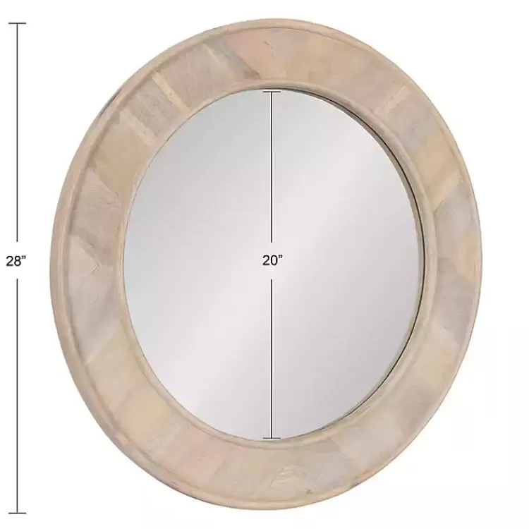 whitewashed_woodgrain_round_wall_mirror_10.webp washed Woodgrain Round Wall Mirror>Kirklands Home Cheap