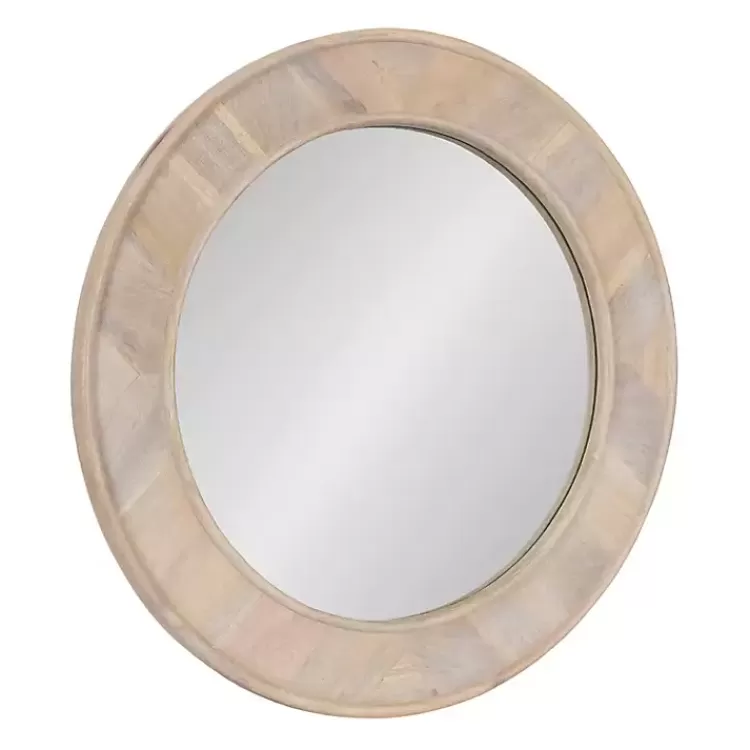 whitewashed_woodgrain_round_wall_mirror_4.webp washed Woodgrain Round Wall Mirror>Kirklands Home Cheap