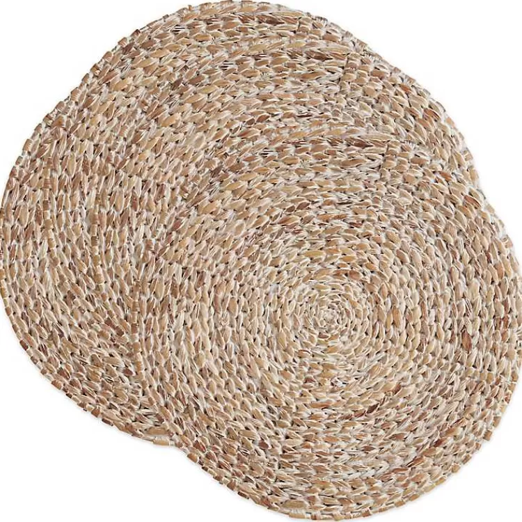 whitewashed_woven_rattan_placemats_set_of__2.webp Whitewashed Woven Rattan Placemats, Set of 4>Kirklands Home Sale