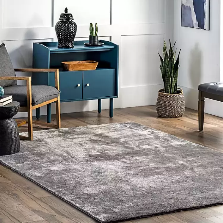 Whitlow Charcoal Shag Washable Area Rug, 8x10>Kirklands Home Outlet