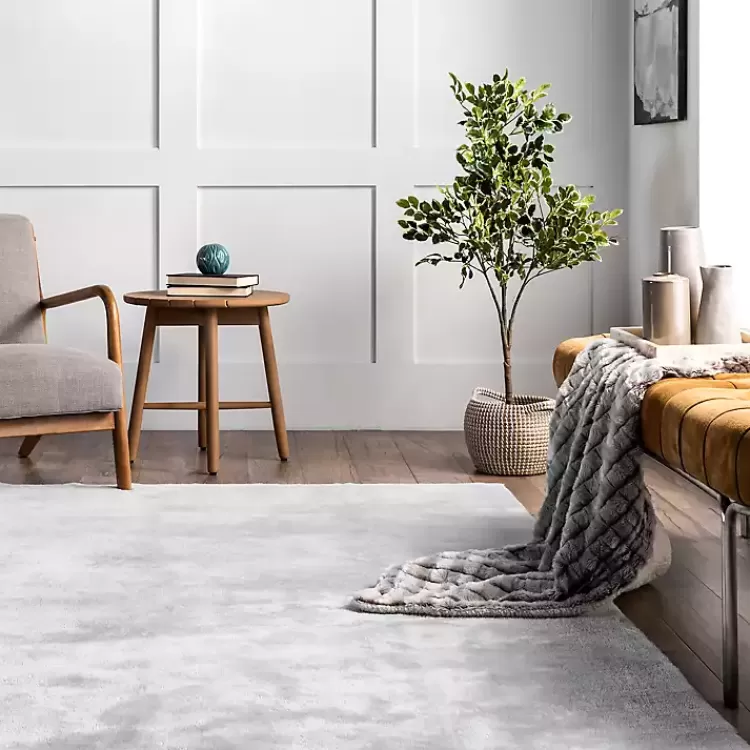 whitlow_silver_shag_washable_area_rug_x_7.webp Whitlow Shag Washable Area Rug, 6x9>Kirklands Home Best