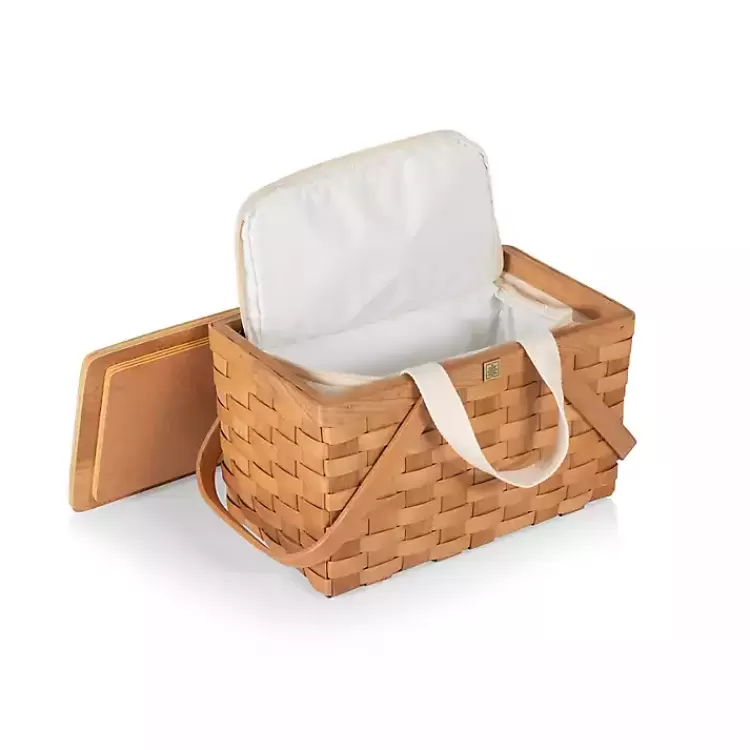 wicker_picnic_basket_with_removable_cooler_2.webp Wicker Picnic Basket with Removable Cooler>Kirklands Home Discount