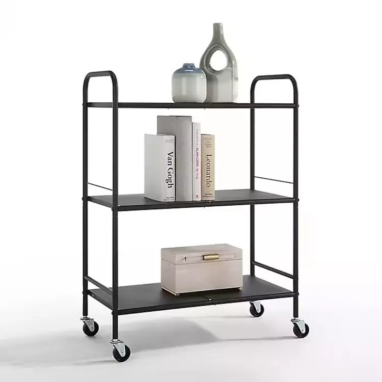 Wide Metal 3-Tier Storage Cart>Kirklands Home Cheap