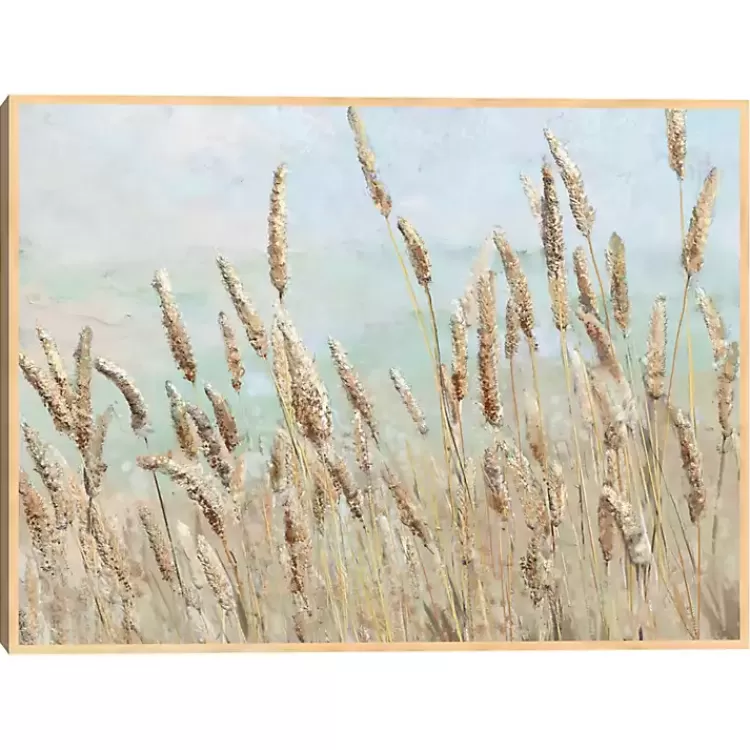 Wild Beach Reeds Framed Canvas Art Print>Kirklands Home Clearance