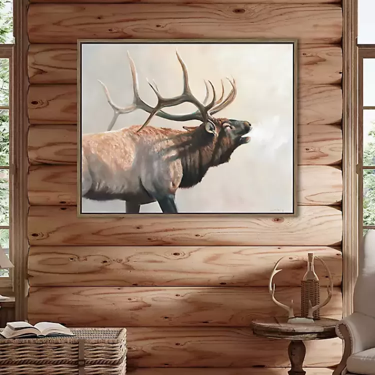 Wild Elk Framed Canvas Art Print>Kirklands Home Flash Sale