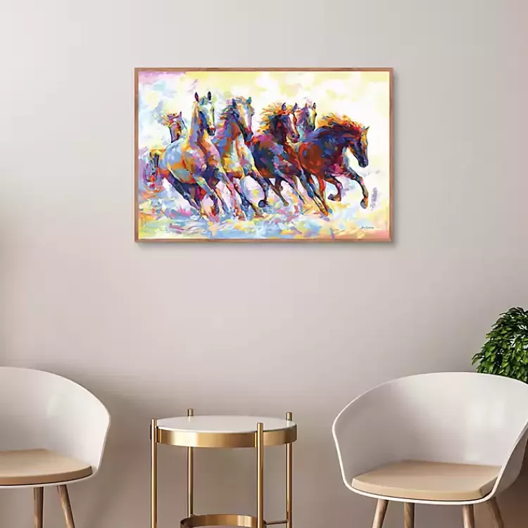 wild_horses_running_framed_canvas_art_print_2.webp Wild Horses Running Framed Canvas Art Print>Kirklands Home Cheap