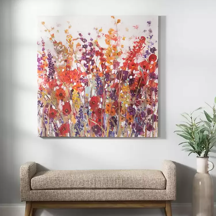 Wildflower Field Canvas Art Print>Kirklands Home Discount