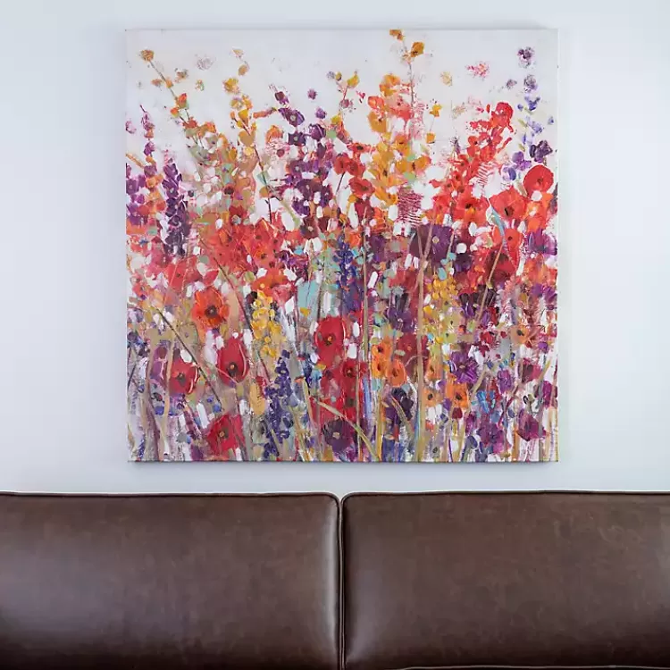 Wildflower Field Canvas Art Print>Kirklands Home Discount